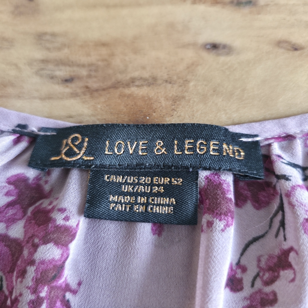 Love & Legend Pink Floral Chiffon Blouse - Picture 10 of 16